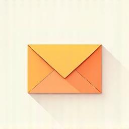 Stylized graphic of a mail icon, representing contact options.